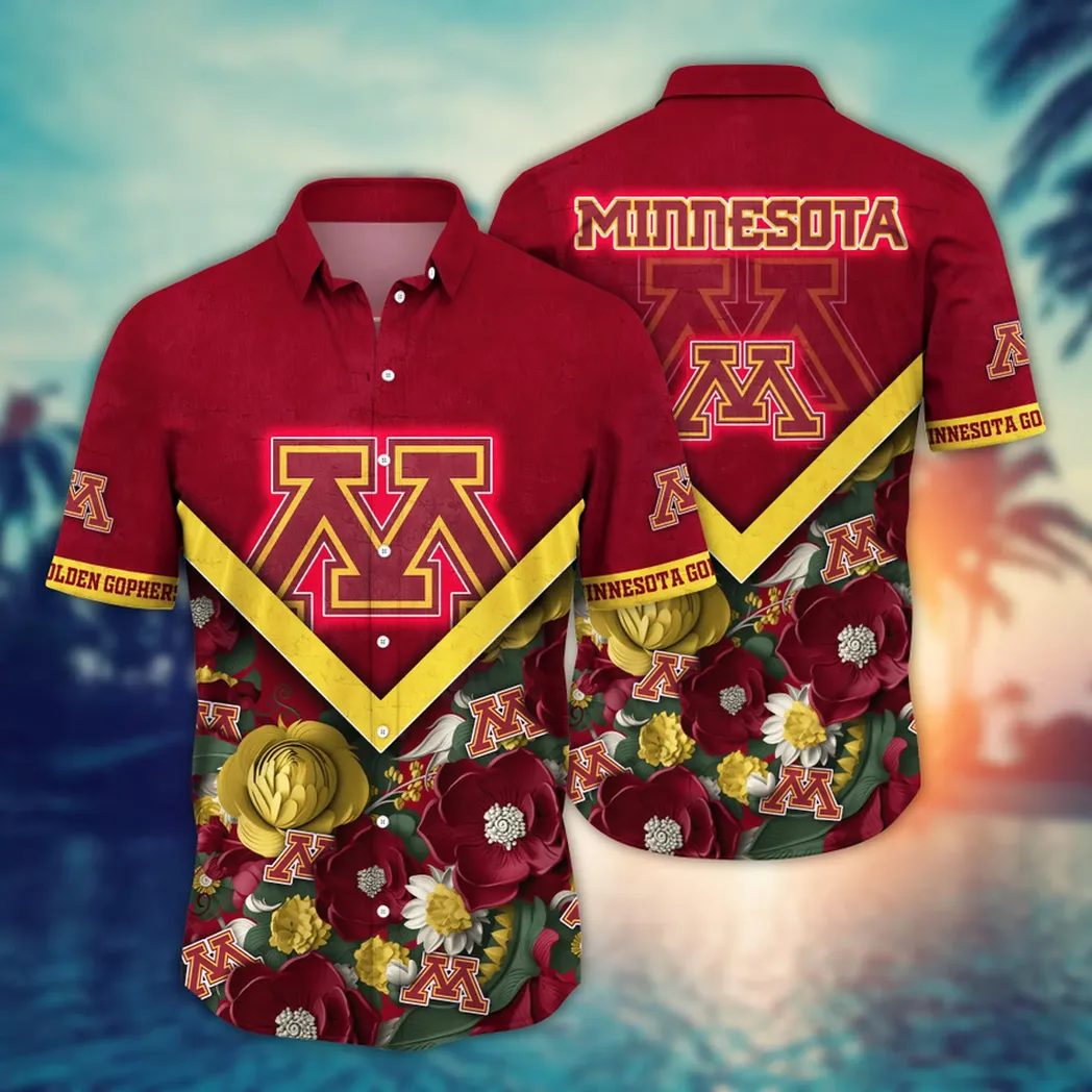 Minnesota Golden Gophers NCAA Flower Aloha Hawaiian Shirt, Custom Summer Football Shirts VPHWA2451153756