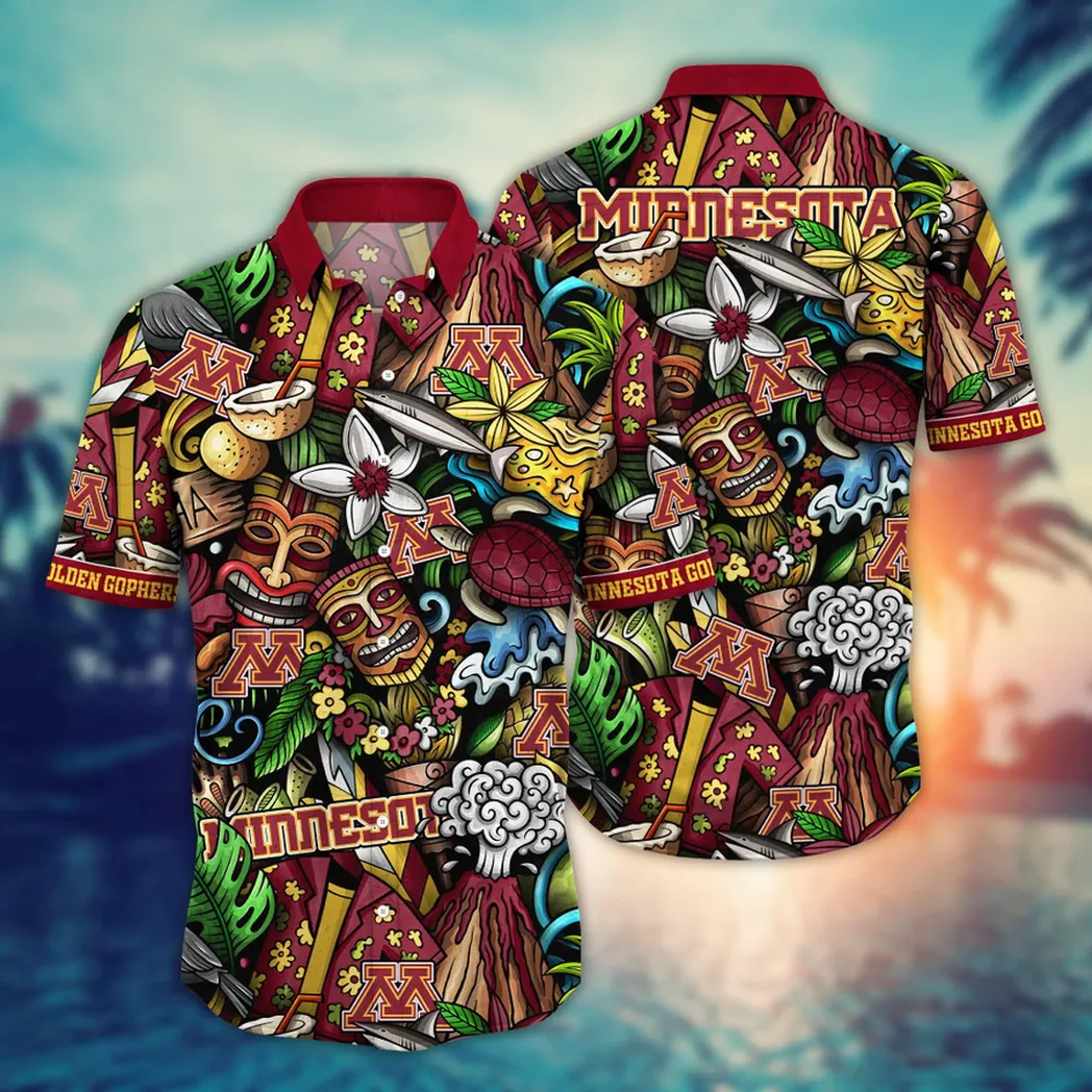 Minnesota Golden Gophers NCAA Flower Aloha Hawaiian Shirt, Custom Summer Football Shirts VPHWA2451154339