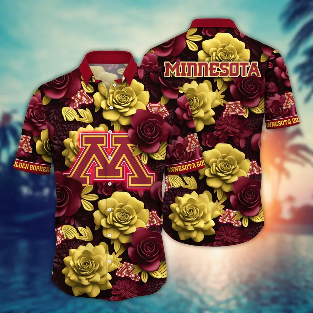 Minnesota Golden Gophers NCAA Flower Aloha Hawaiian Shirt, Summer Football Shirts VPHWA2451153869