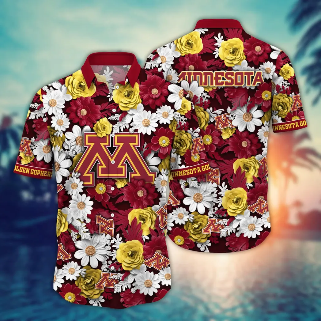 Minnesota Golden Gophers NCAA Flower Aloha Hawaiian Shirt, Summer Football Shirts VPHWA2451153980