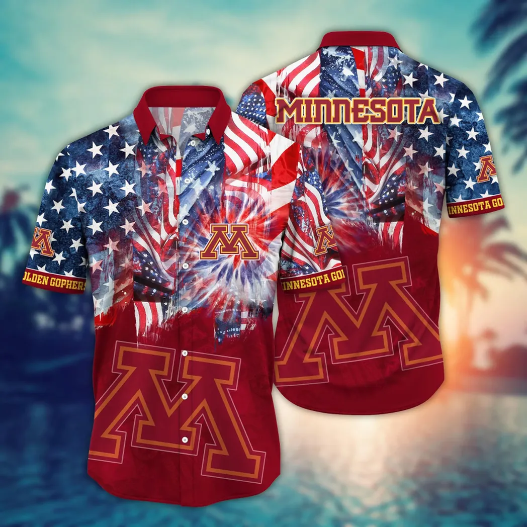 Minnesota Golden Gophers NCAA Flower Aloha Hawaiian Shirt, Summer Football Shirts VPHWA2451154315