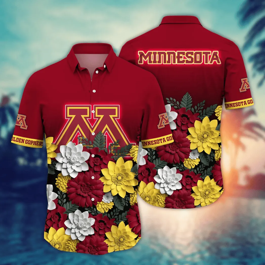 Minnesota Golden Gophers NCAA Flower Aloha Hawaiian Shirt, Summer Football Shirts VPHWA2451155094