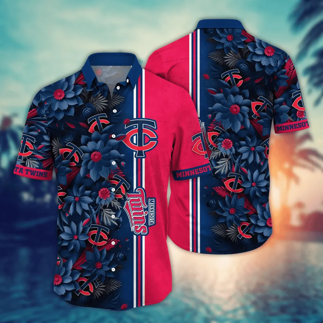 Minnesota Twins MLB Flower Aloha Hawaiian Shirt, Custom Summer Football Shirts VPHWA2451154854