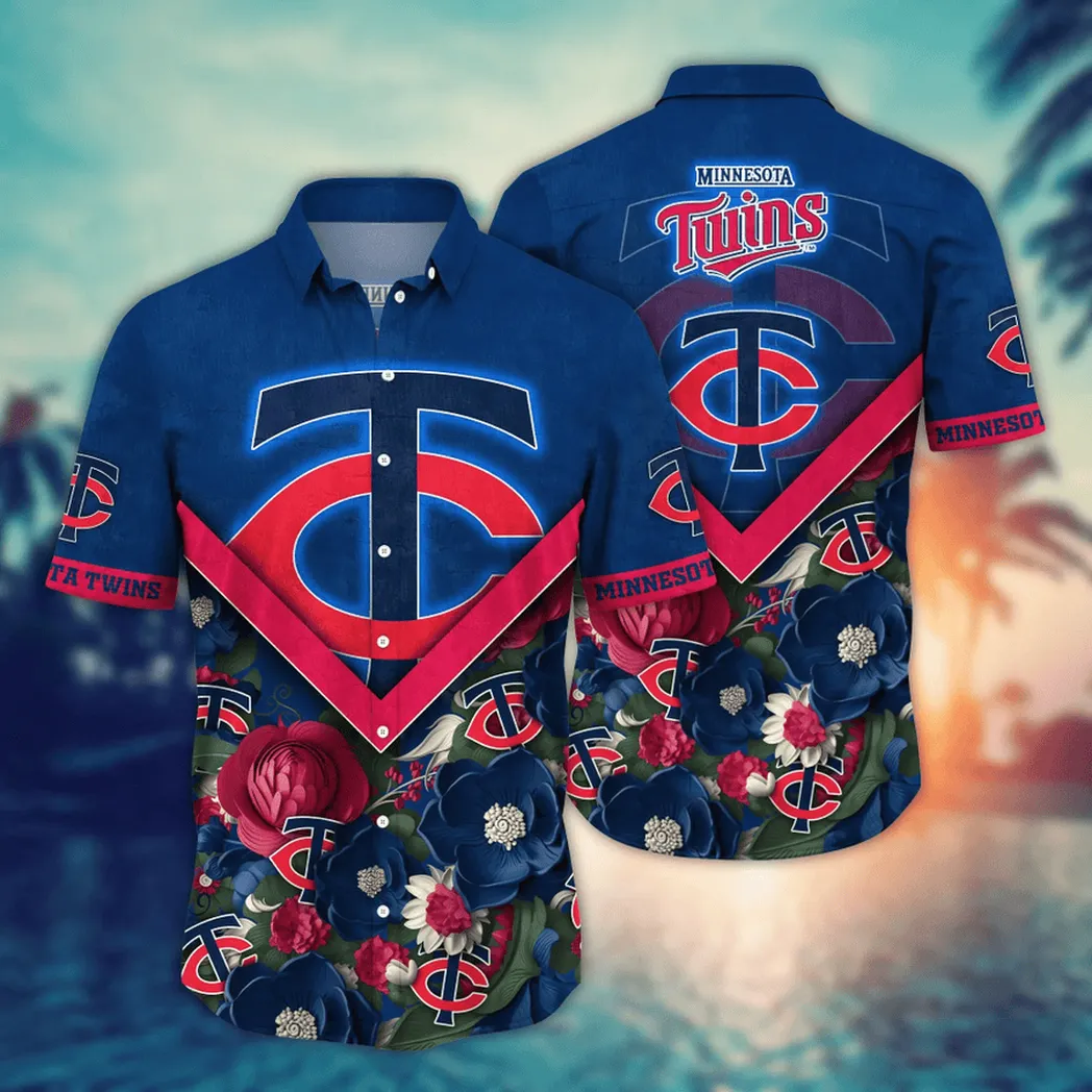 Minnesota Twins MLB Flower Aloha Hawaiian Shirt, Custom Summer Football Shirts VPHWA2451154861