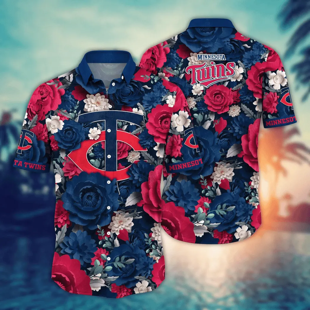 Minnesota Twins MLB Flower Aloha Hawaiian Shirt, Custom Summer Football Shirts VPHWA2451154884