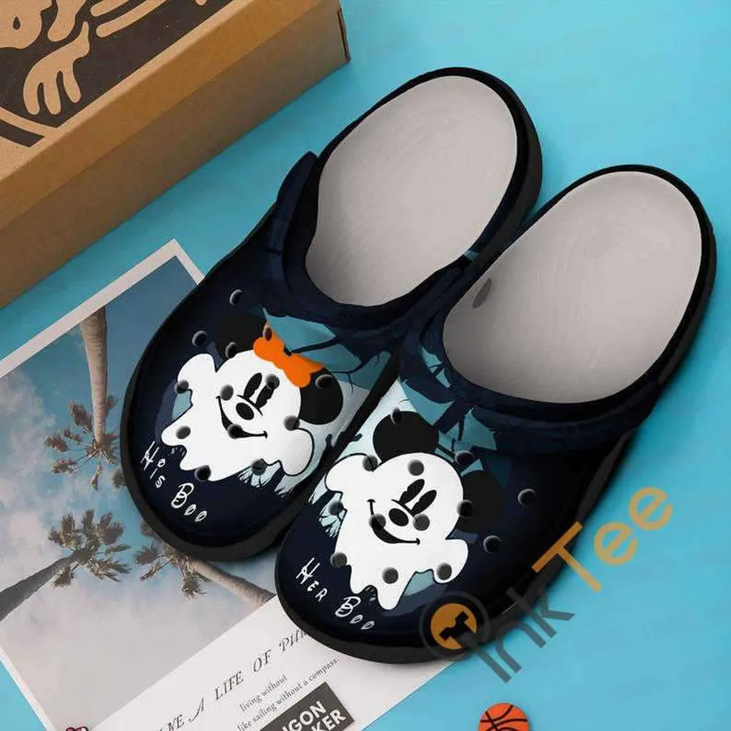 Minnie And Mickey Mouse Couple Boo Cosplay Crocs Crocband Clogs