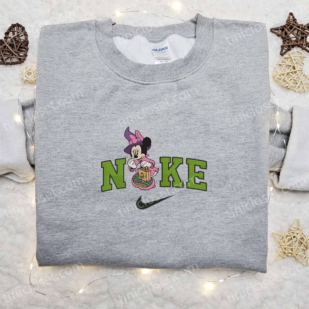 Minnie Mouse Candy Bag Halloween x Nike Embroidered Sweatshirt, Halloween Embroidered Shirt, Best Halloween Gift Ideas