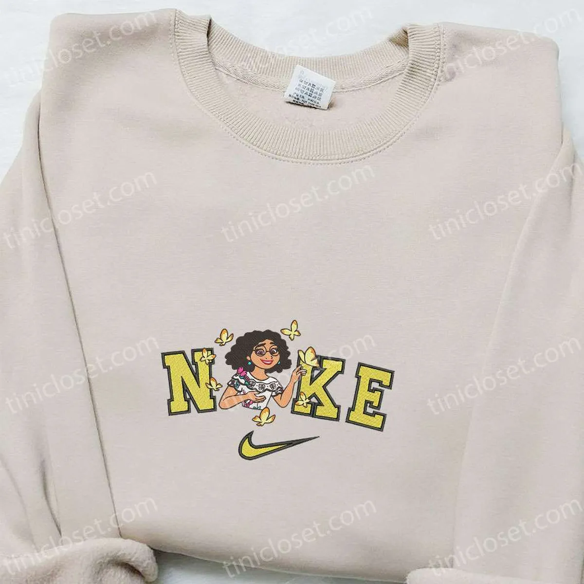 Mirabel Madrigal x Nike Embroidered Sweatshirt, Cartoon Embroidered Shirt, Best Gift Ideas