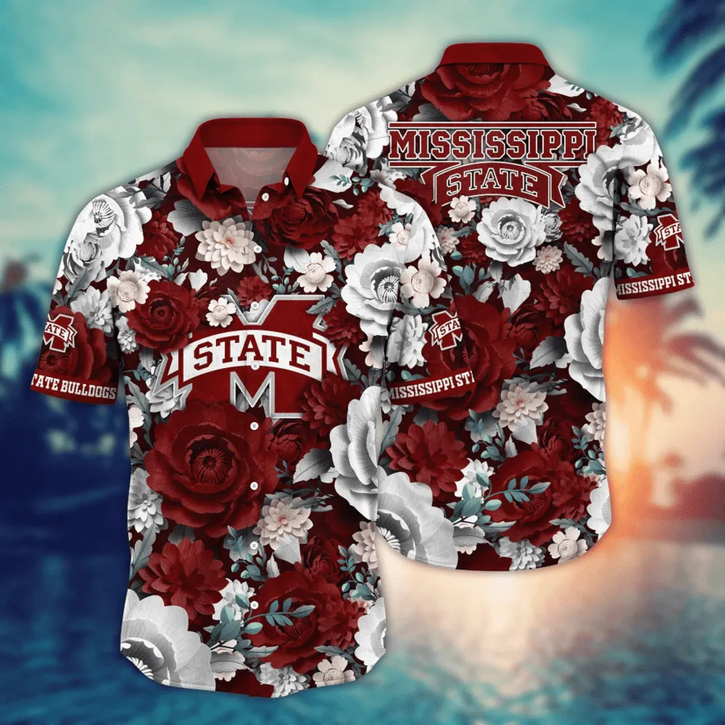 Mississippi State Bulldogs NCAA Flower Aloha Hawaiian Shirt, Custom Summer Football Shirts VPHWA2451153751