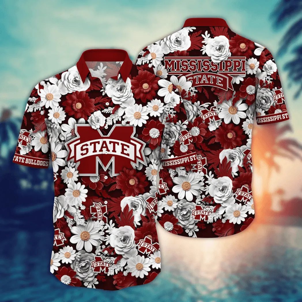 Mississippi State Bulldogs NCAA Flower Aloha Hawaiian Shirt, Summer Football Shirts VPHWA2451153875