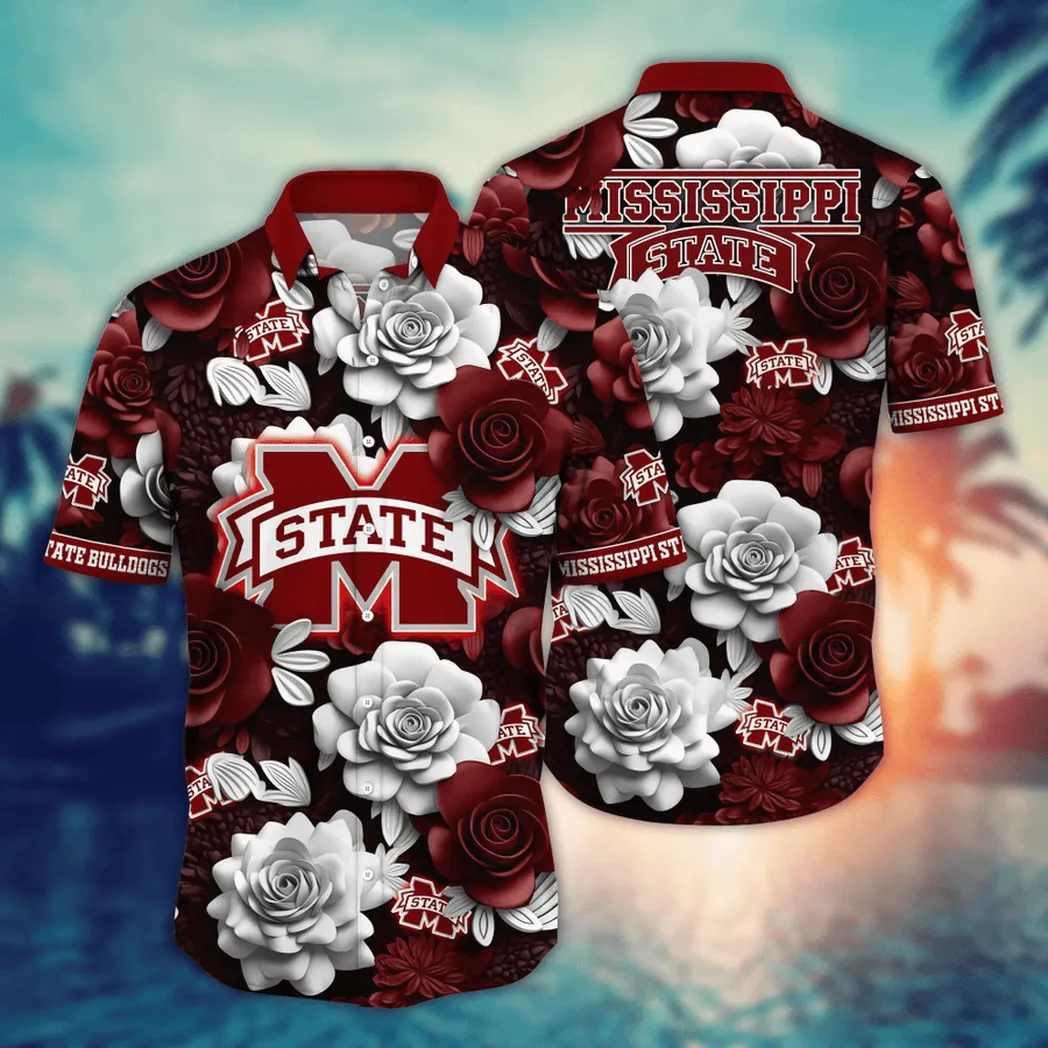 Mississippi State Bulldogs NCAA Flower Aloha Hawaiian Shirt, Summer Football Shirts VPHWA2451153887