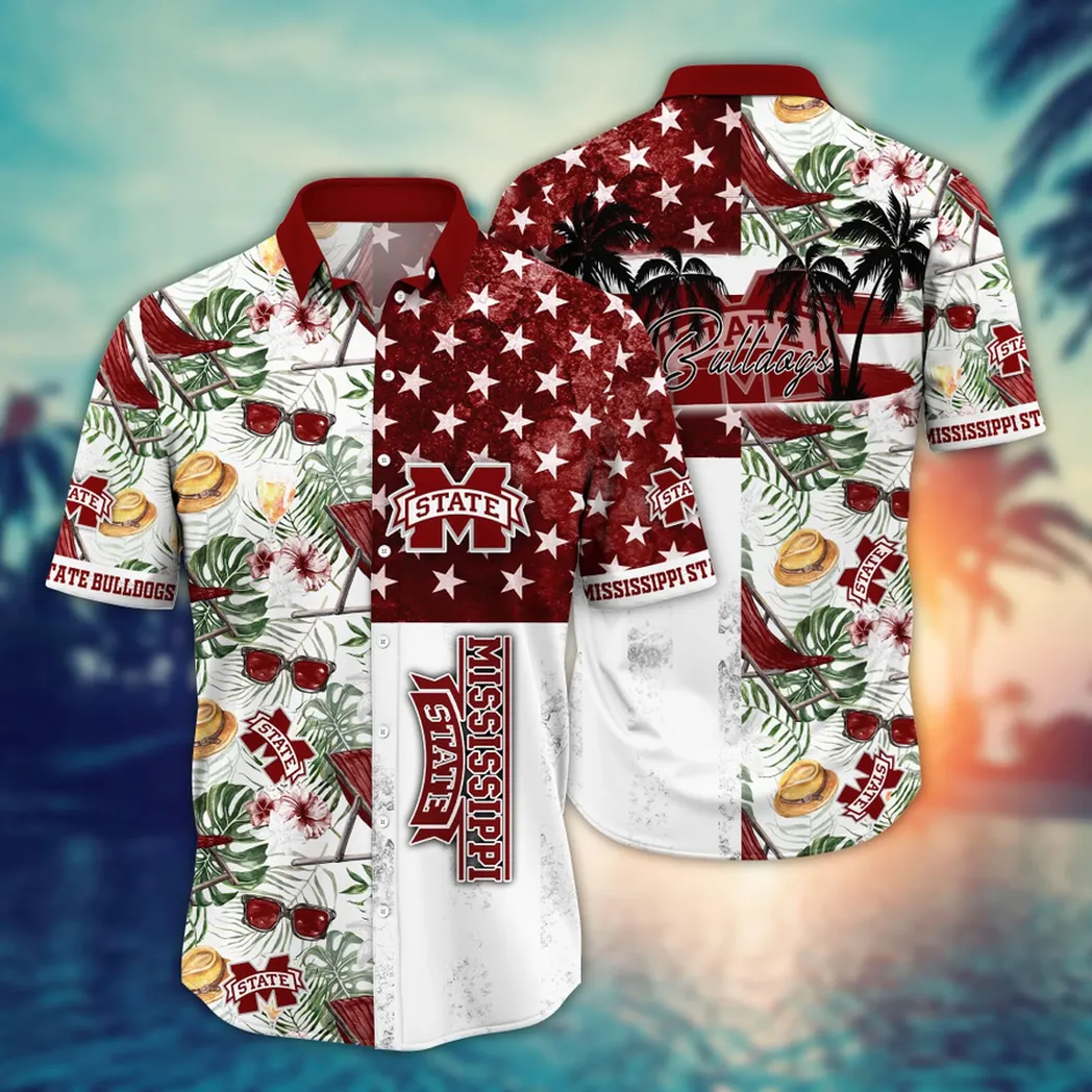 Mississippi State Bulldogs NCAA Flower Aloha Hawaiian Shirt, Summer Football Shirts VPHWA2451154256