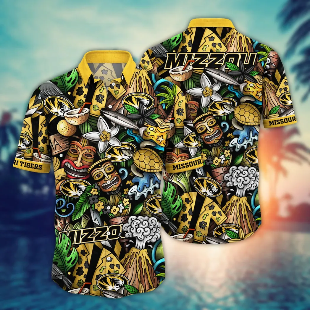 Missouri Tigers NCAA Flower Aloha Hawaiian Shirt, Custom Summer Football Shirts VPHWA2451154314