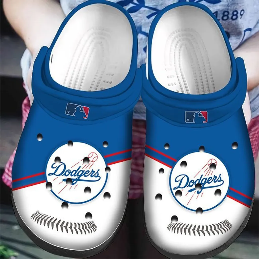 Mlb Los Angeles Dodgers White Blue Crocs Clog Mlb Los Angeles Dodgers White Blue Crocs Clog