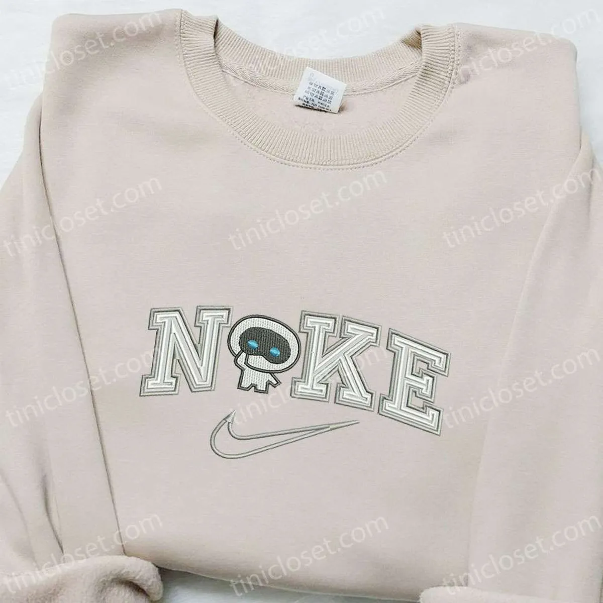 Modern Robot x Nike Embroidered Sweatshirt, Nike Inspired Embroidered Shirt, Best Gift for Family