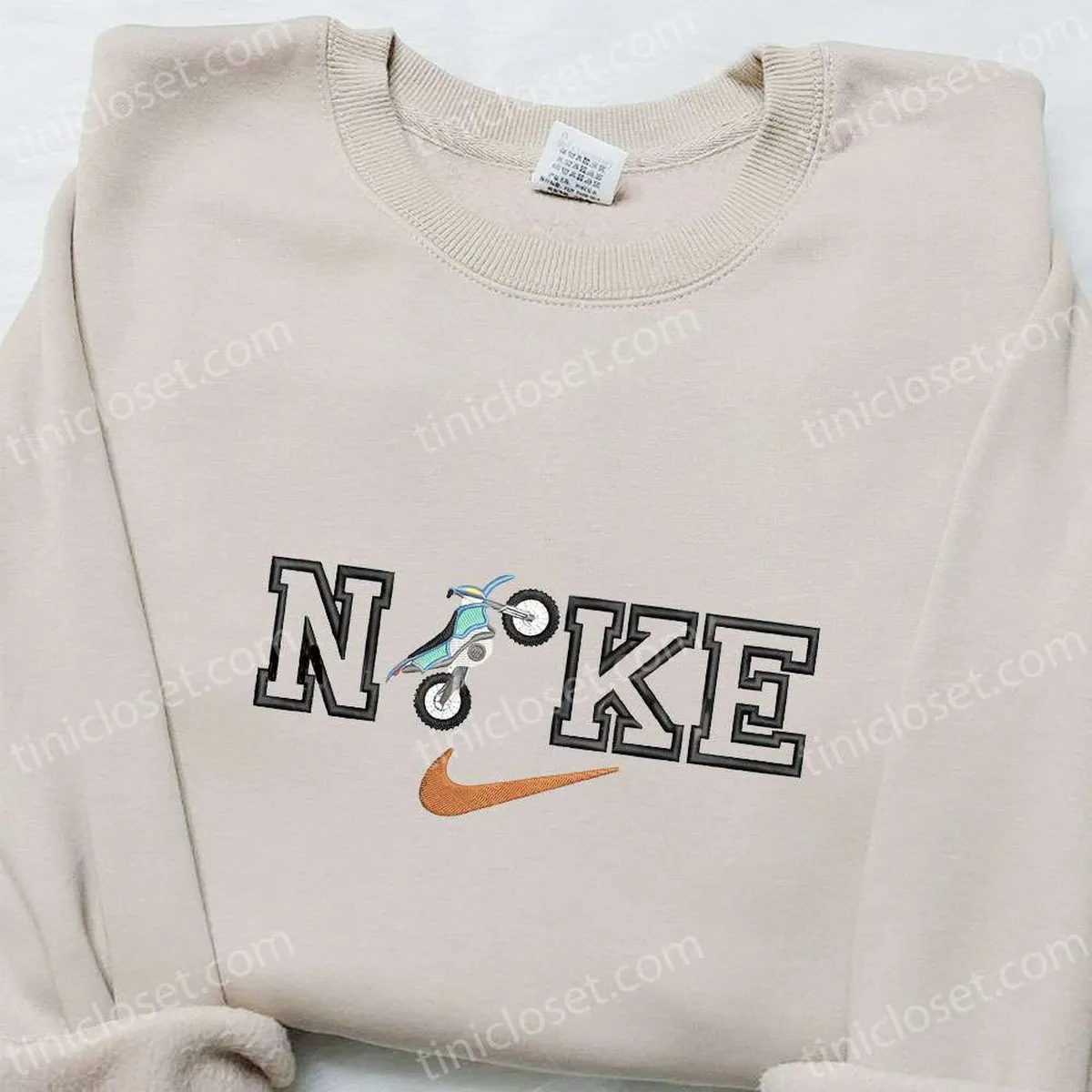 Motorcycle x Nike Embroidered Shirt, Nike Inspired Embroidered T-shirt, Best Gift Ideas for Family