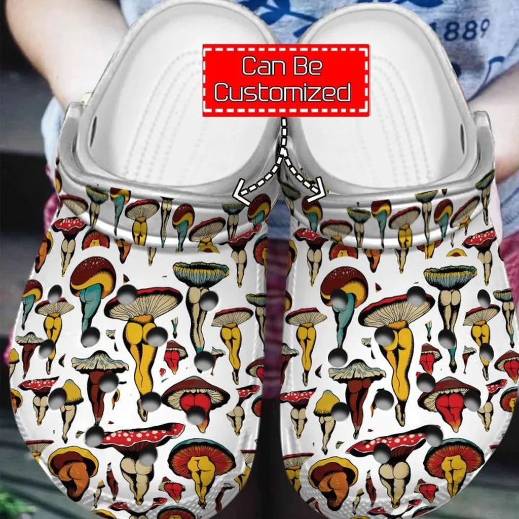 Mushroom Crocs - Dancing Mushroom Patterns Clog Mushroom Crocs - Dancing Mushroom Patterns Clog