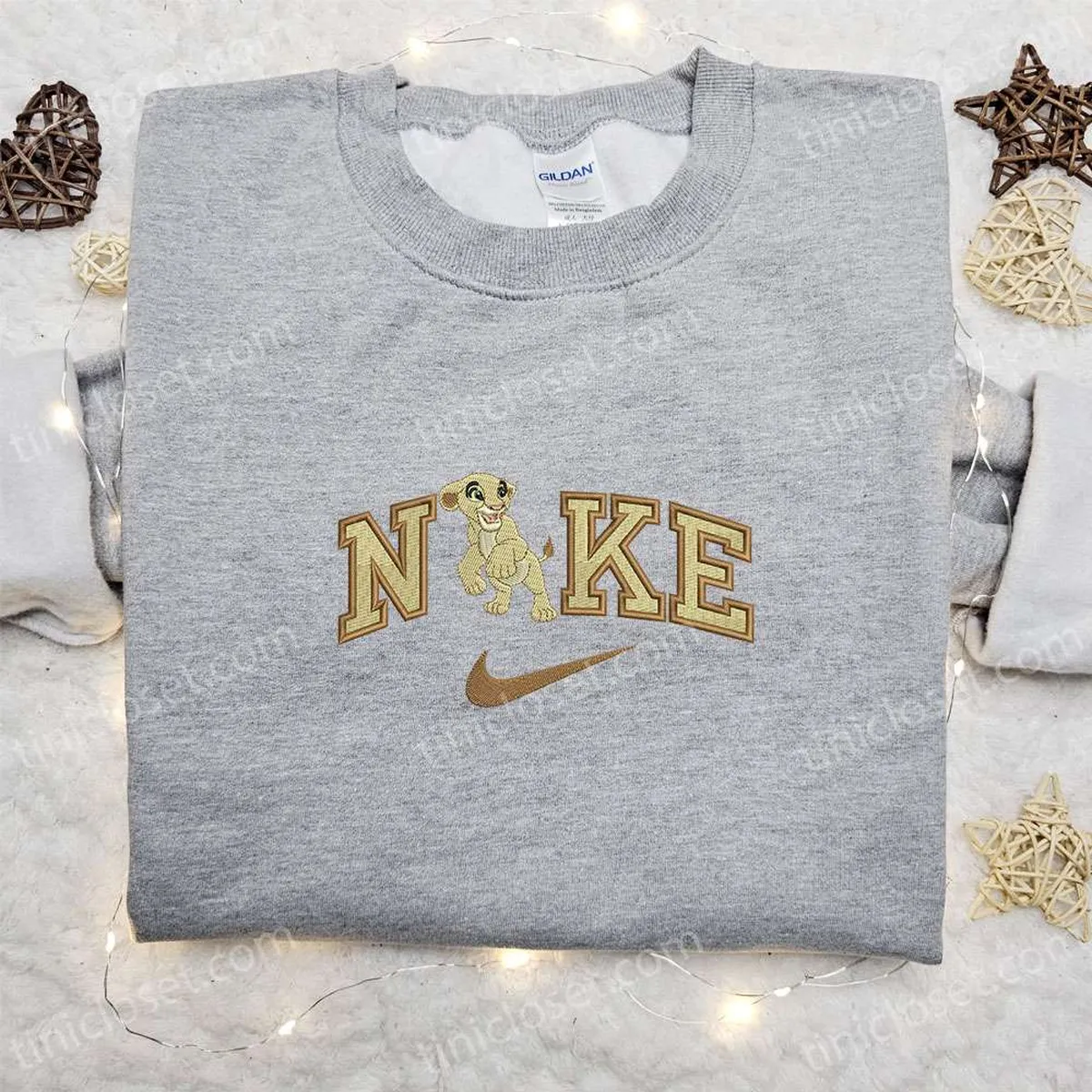 Nala x Nike Embroidered Sweatshirt, Walt Disney Characters Embroidered Shirt, Best Birthday Gift Ideas for Family