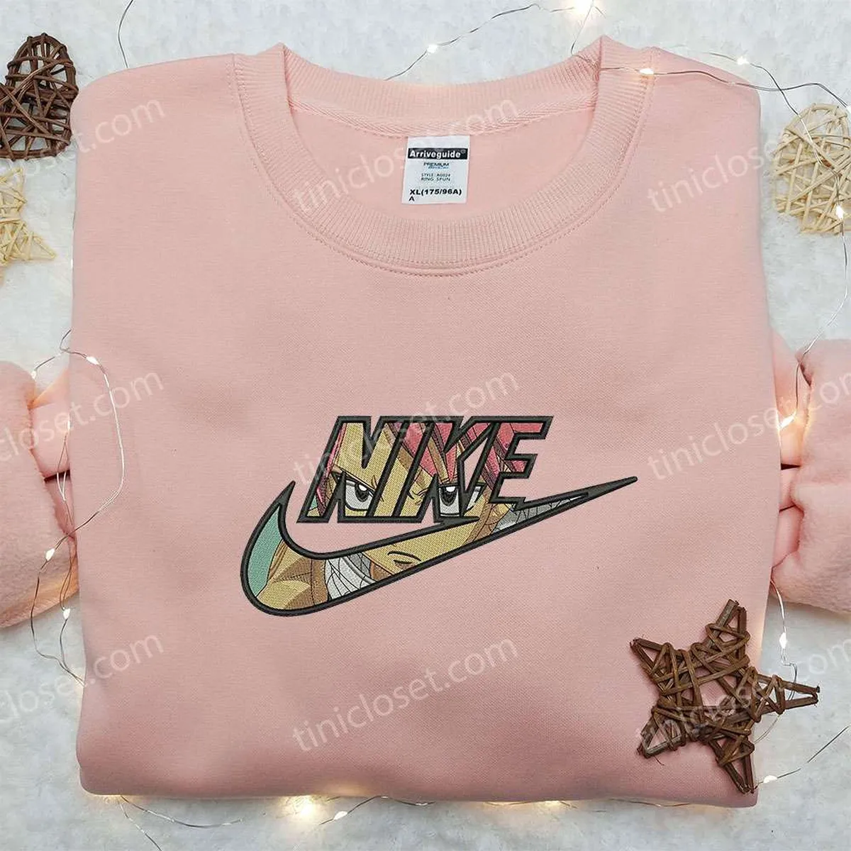 Natsu Dragneel x Nike Embroidered Shirt, Fairy Tail Embroidered Shirt, Nike Inspired Embroidered Shirt