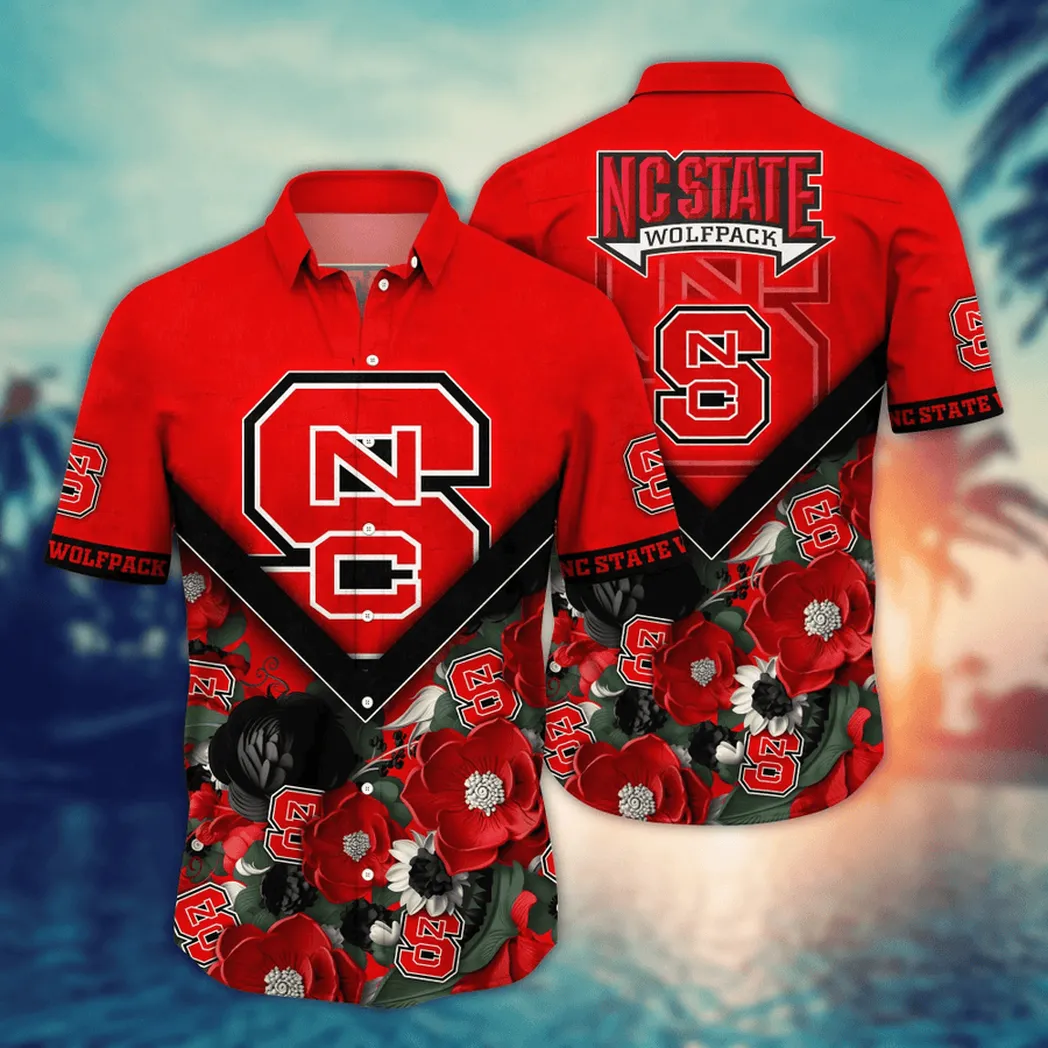 NC State Wolfpack NCAA Flower Aloha Hawaiian Shirt, Custom Summer Football Shirts VPHWA2451153744