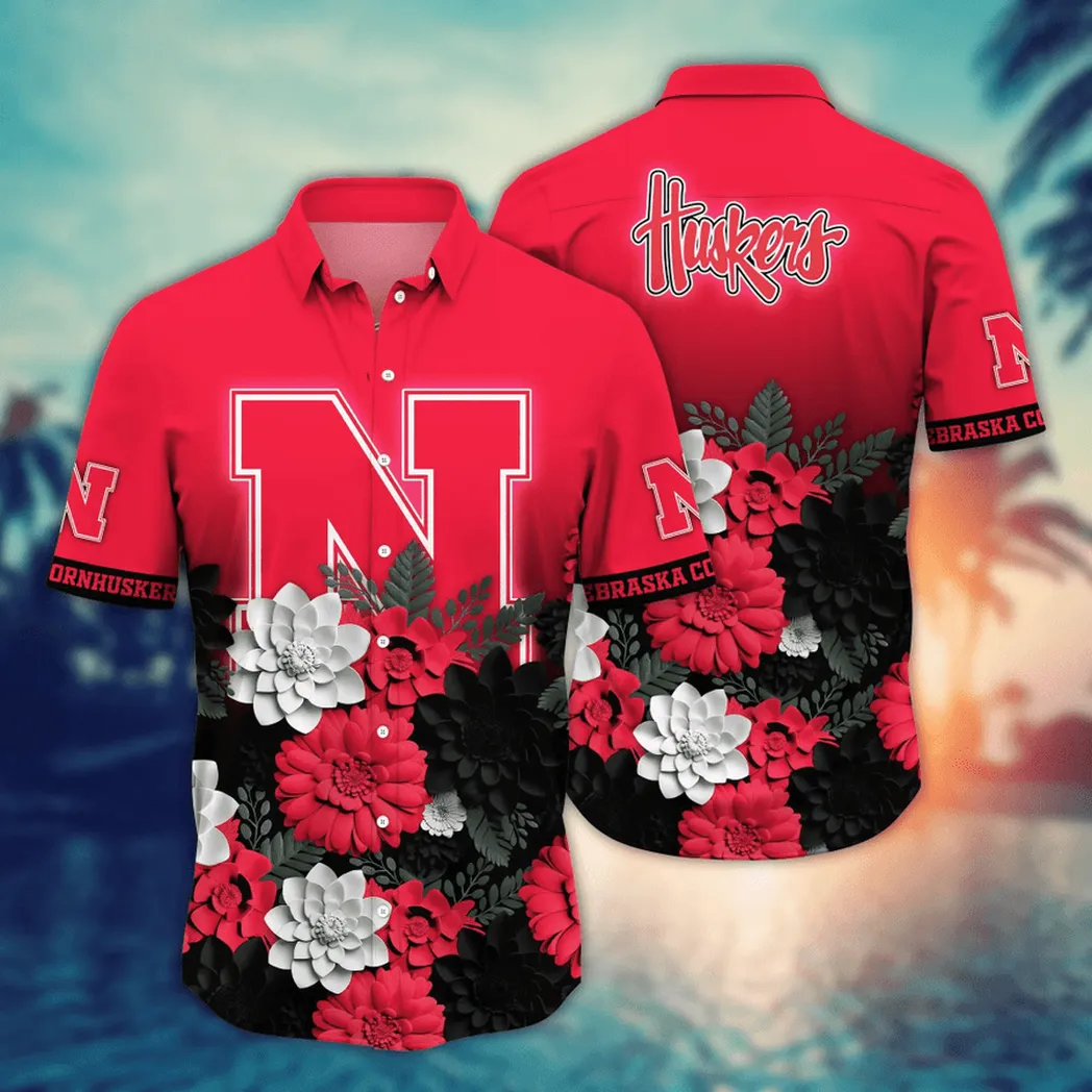 Nebraska Cornhuskers NCAA Flower Aloha Hawaiian Shirt, Summer Football Shirts VPHWA2451155066