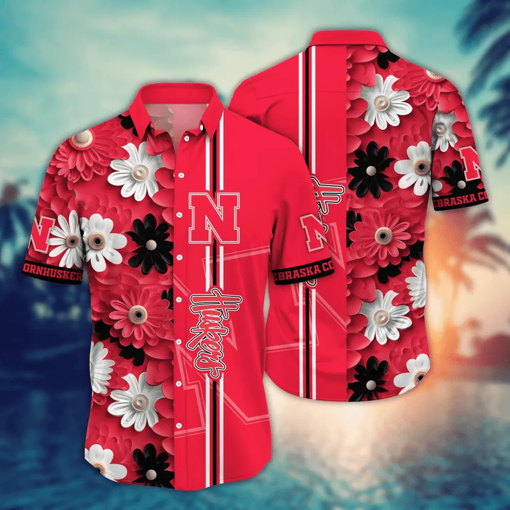 Nebraska Cornhuskers, Style Hot Trending Summer NCAA Flower Aloha Hawaiian Shirt, Summer Football Shirts VPHWA2451155155