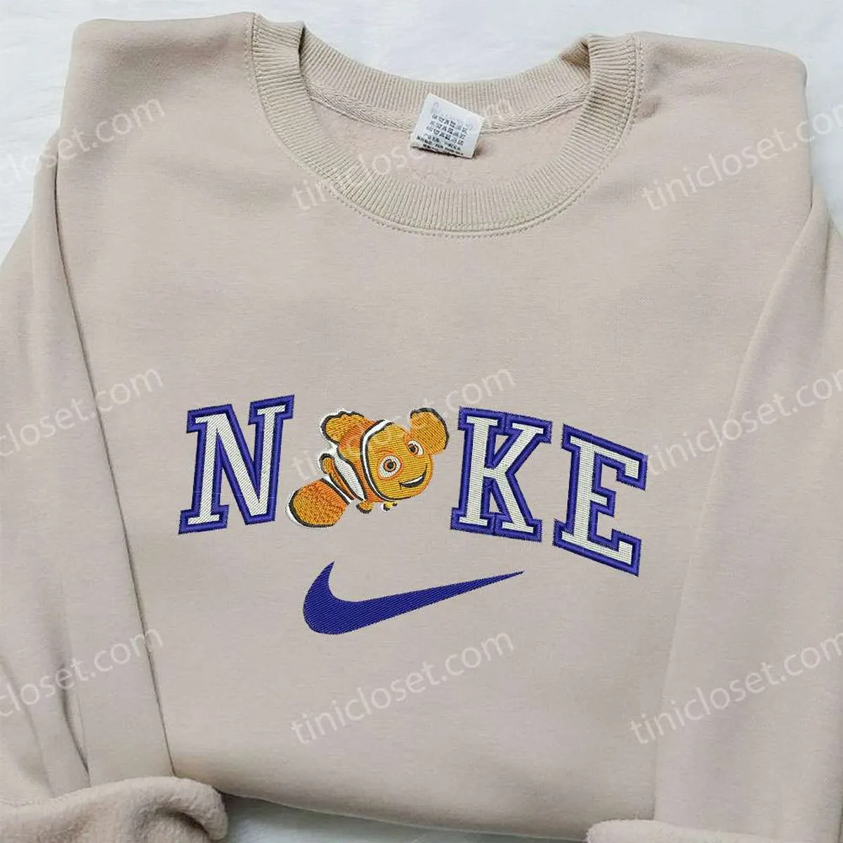 Nemo x Nike Embroidered Shirt, Finding Nemo Disney Embroidered Shirt, Nike Inspired Embroidered Shirt