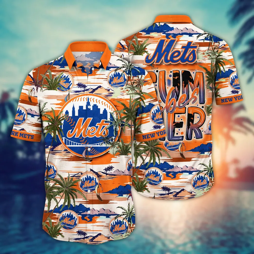 New York Mets MLB Flower Aloha Hawaiian Shirt, Summer Football Shirts VPHWA2451152603