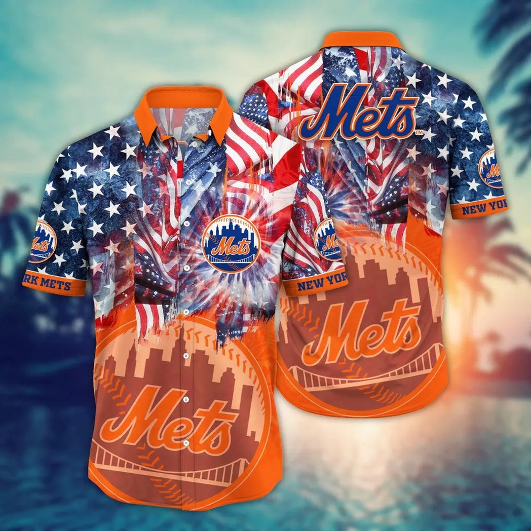 New York Mets MLB Flower Aloha Hawaiian Shirt, Summer Football Shirts VPHWA2451152642