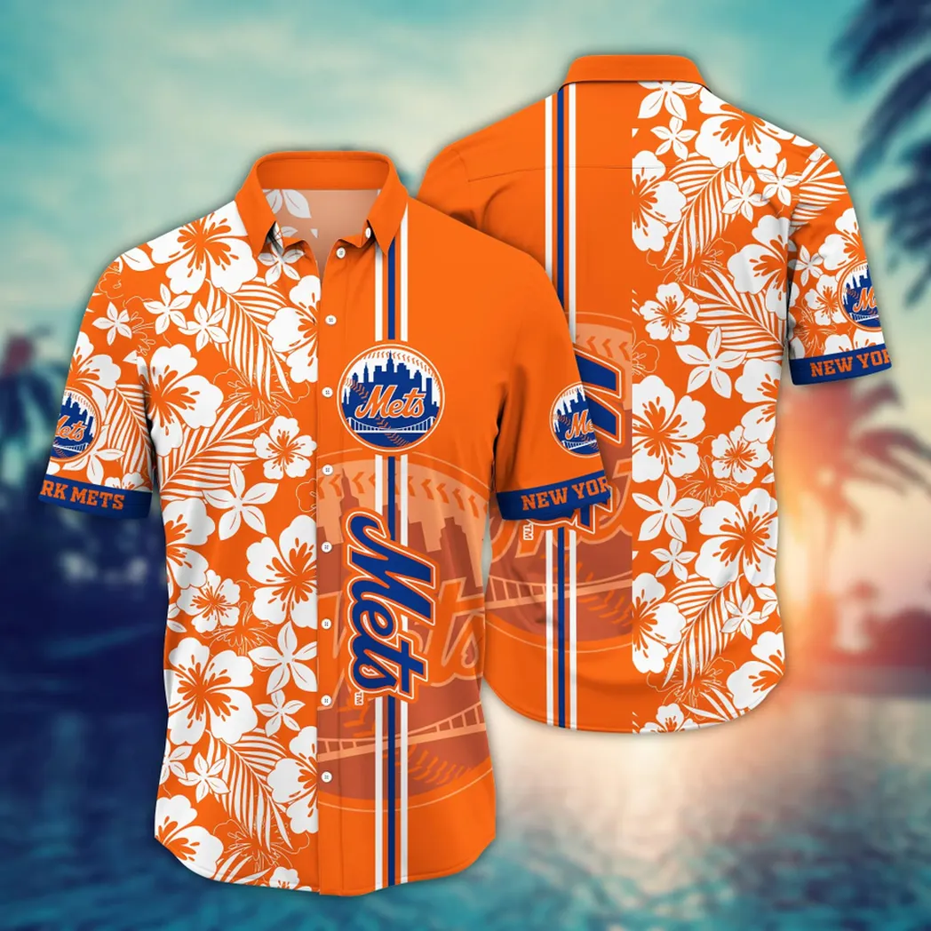 New York Mets MLB Flower Aloha Hawaiian Shirt, Summer Football Shirts VPHWA2451154736