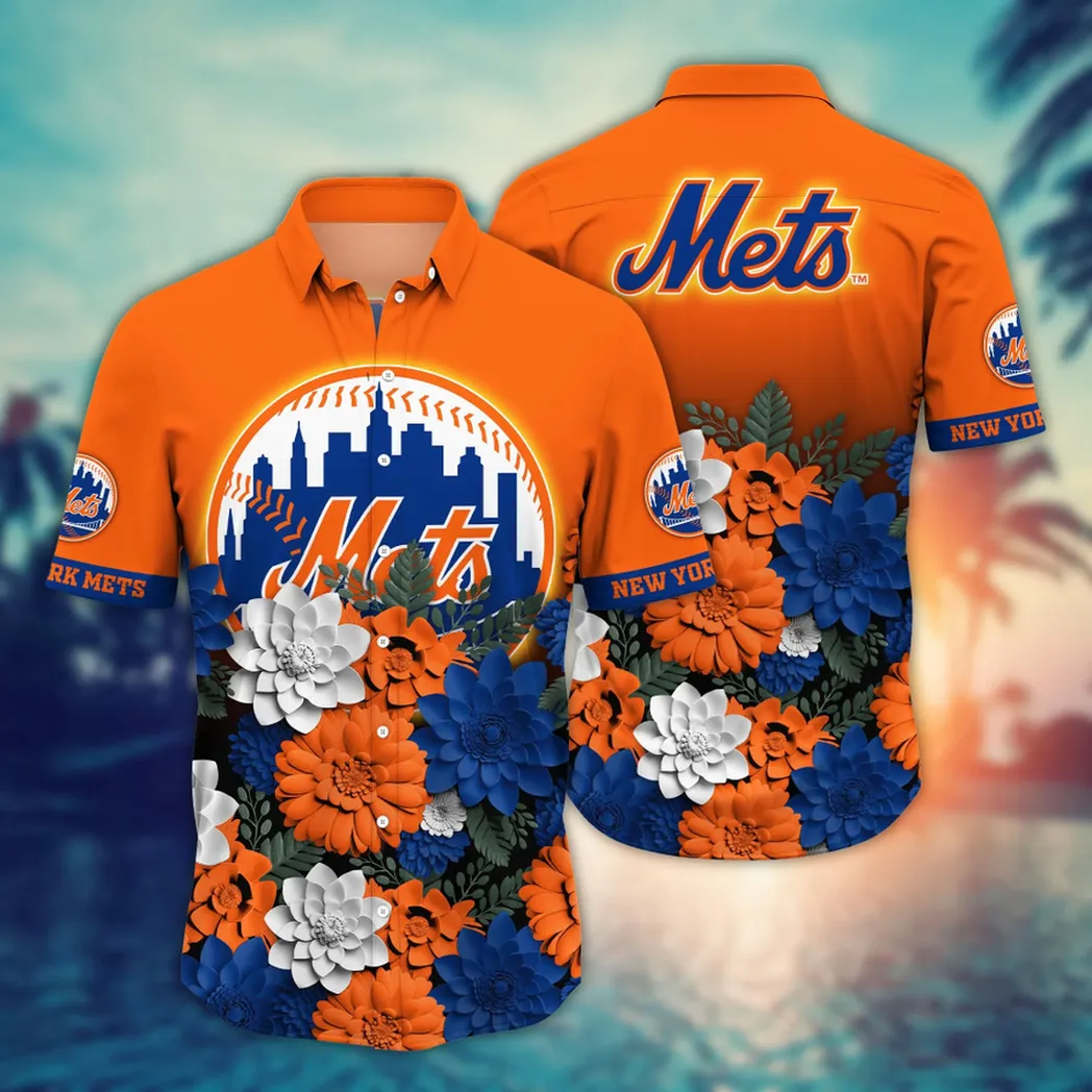 New York Mets MLB Flower Aloha Hawaiian Shirt, Summer Football Shirts VPHWA2451154845