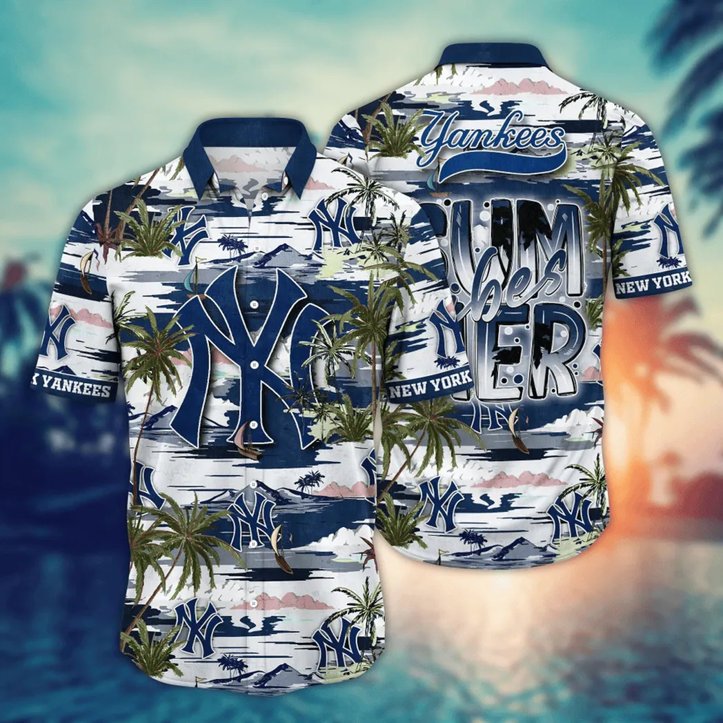 New York Yankees MLB Flower Aloha Hawaiian Shirt, Summer Football Shirts VPHWA2451152604