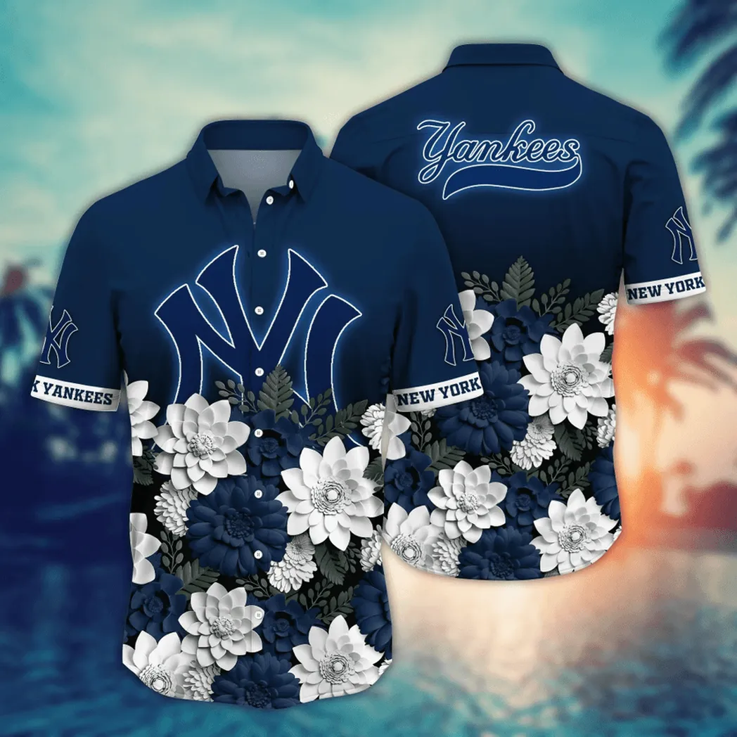 New York Yankees MLB Flower Aloha Hawaiian Shirt, Summer Football Shirts VPHWA2451154940