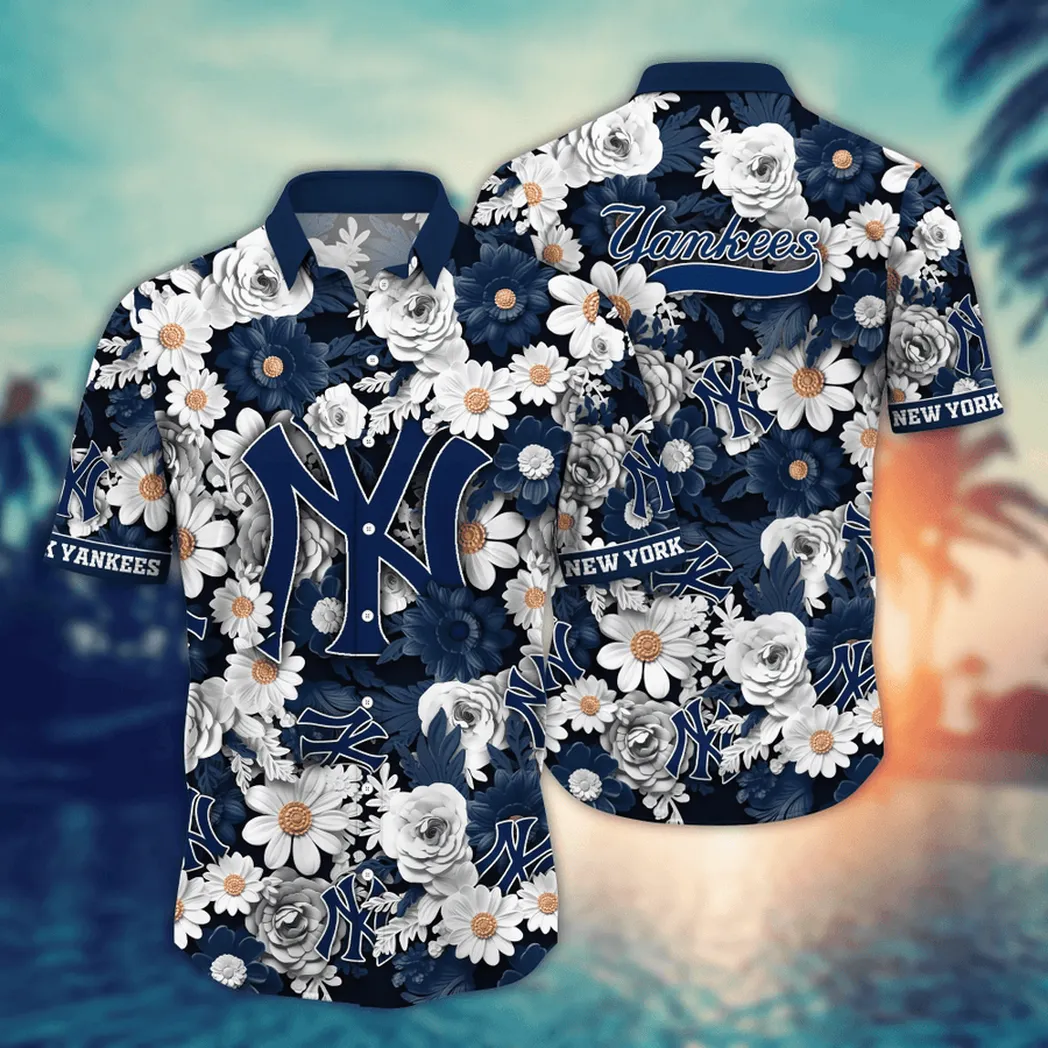 New York Yankees MLB Flower Aloha Hawaiian Shirt, Summer Football Shirts VPHWA2451155016