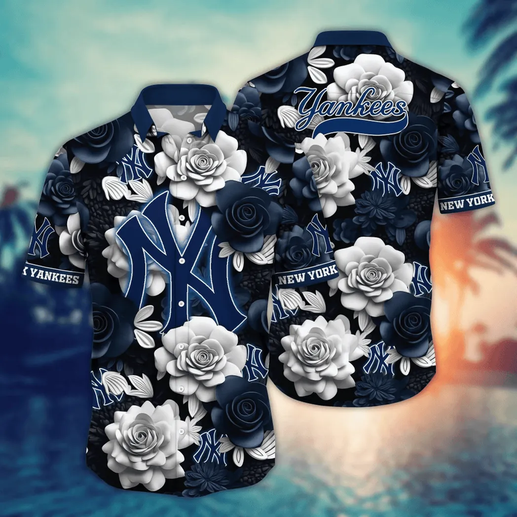 New York Yankees MLB Flower Aloha Hawaiian Shirt, Summer Football Shirts VPHWA2451155024