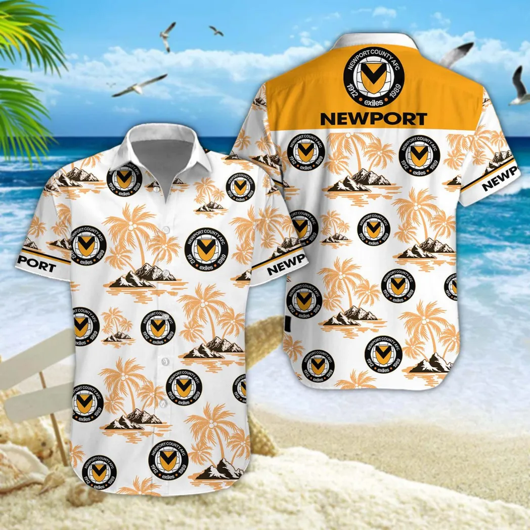 Newport County Hawaiian Shirt Style Classic Oversized Hawaiian