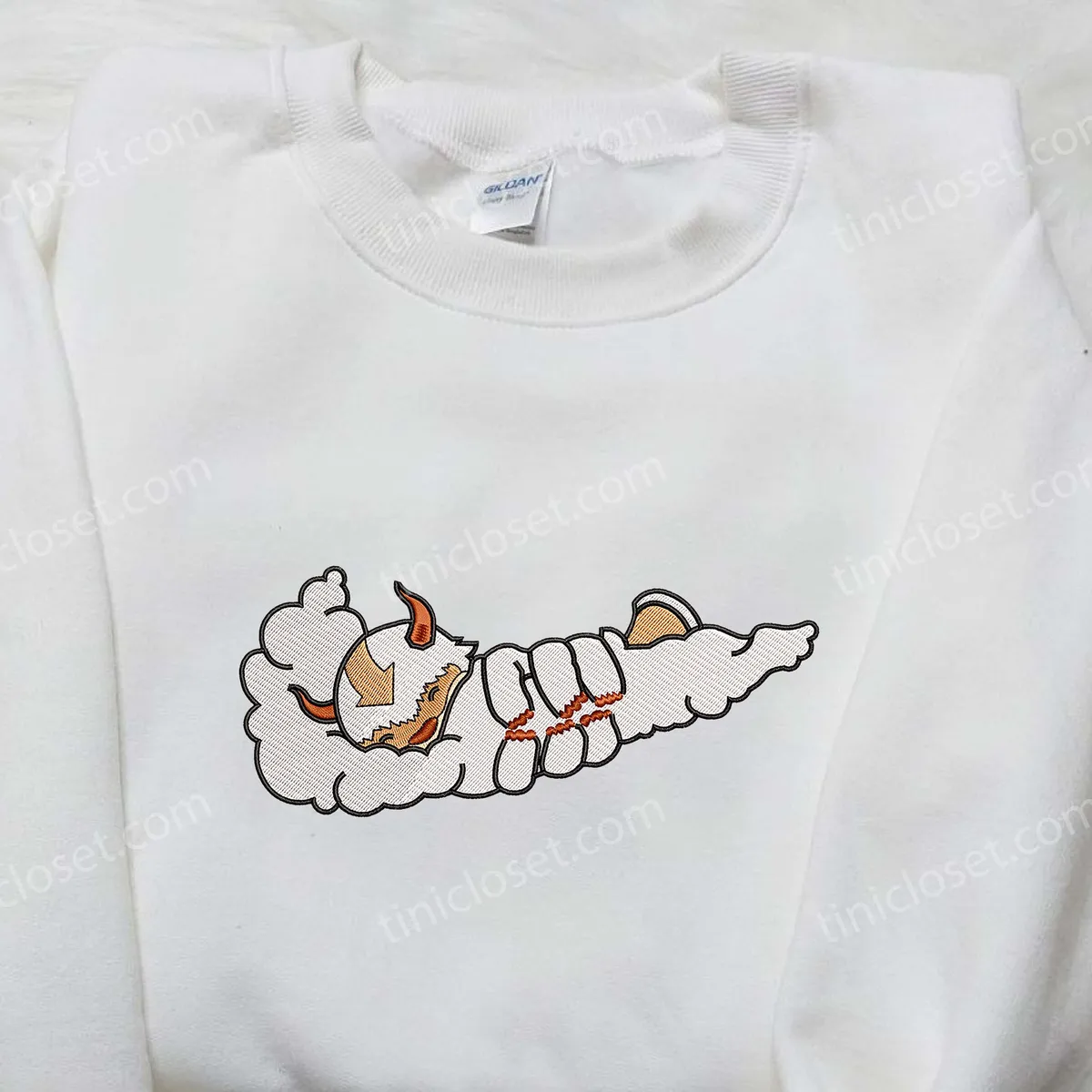 Nike Appa Embroidered Shirt, Avatar Embroidered Shirt, Cartoon Embroidered Shirt