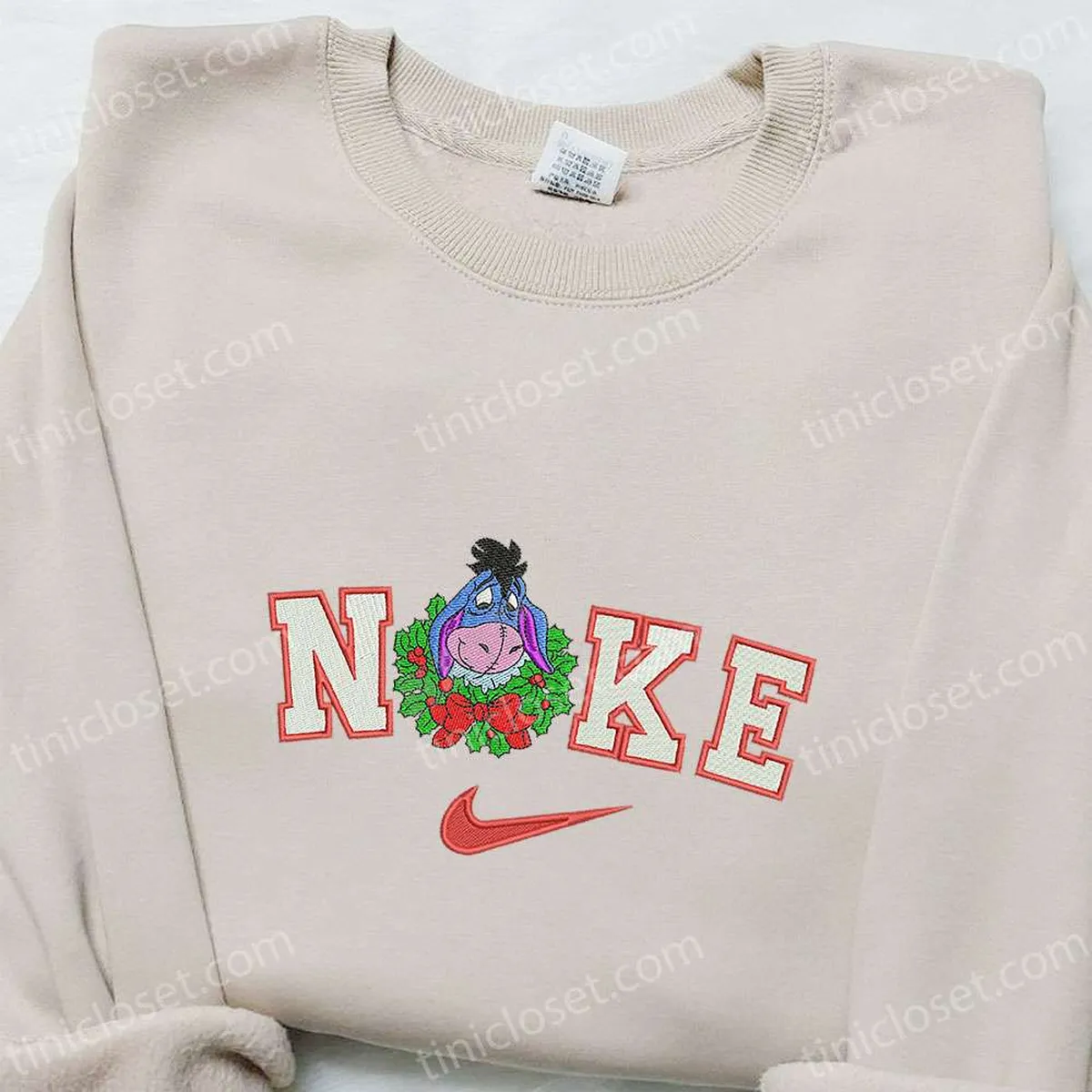 Nike Christmas x Eeyore Embroidered Sweatshirt, Walt Disney Christmas Embroidered Shirt, Best Christmas Gift Ideas