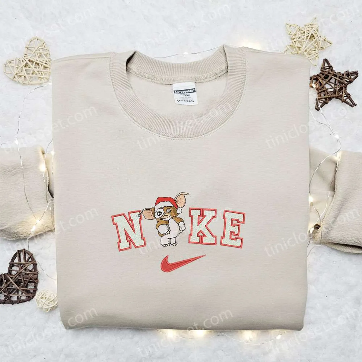 Nike Christmas x Gremlins Embroidered Sweatshirt, Movie Christmas Embroidered Shirt, Best Christmas Gift Ideas