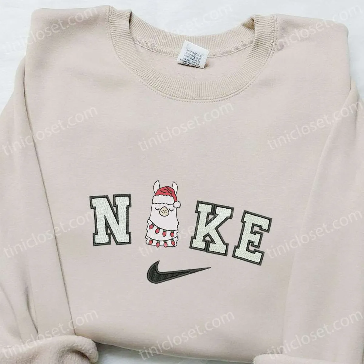 Nike Christmas x Llama Embroidered Sweatshirt, Walt Disney Christmas Embroidered Shirt, Best Christmas Gift Ideas