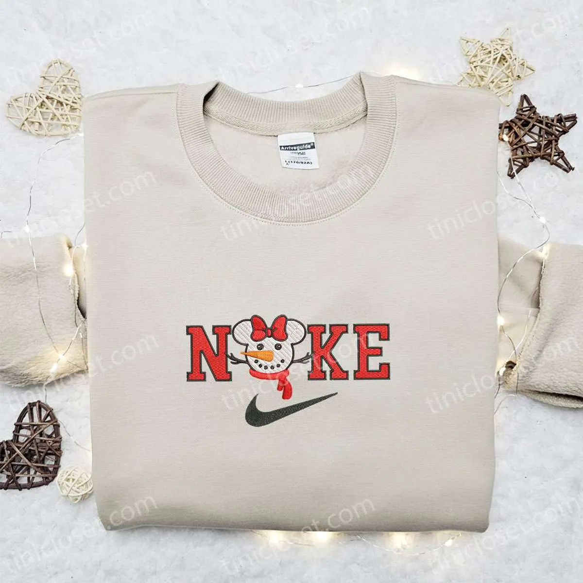 Nike Christmas x Snowman Mickey Cartoon Embroidered Sweatshirt, Disney Characters Movie Merry Christmas Embroidered Shirt, Best Christmas Day Gift Ideas