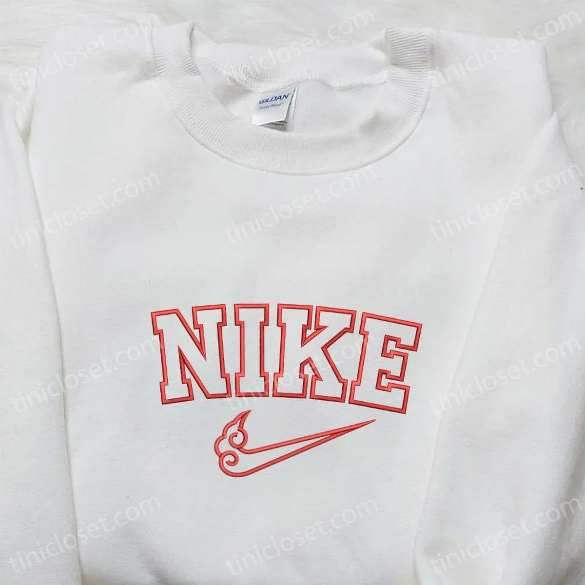 Nike Cloud Inspired Embroidered T-shirt, Custom Embroidered Sweatshirt, Best Birthday Gifts