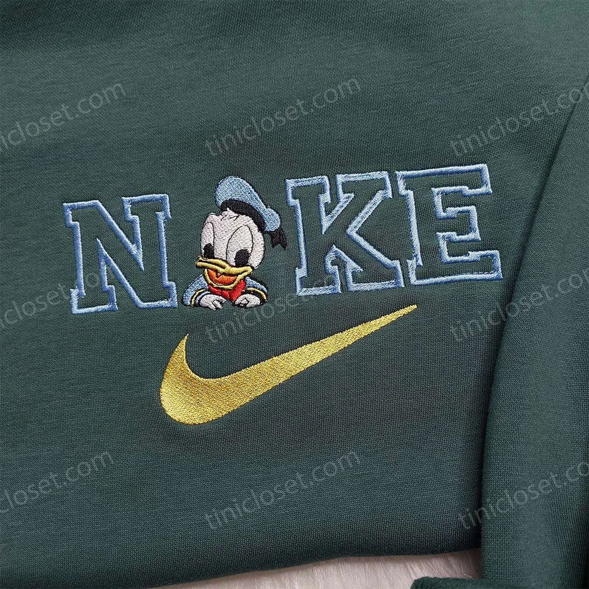 Nike Disney Donald Duck Embroidered Sweatshirt, Nike Inspired Embroidered Hoodie, Disney Shirt for Family