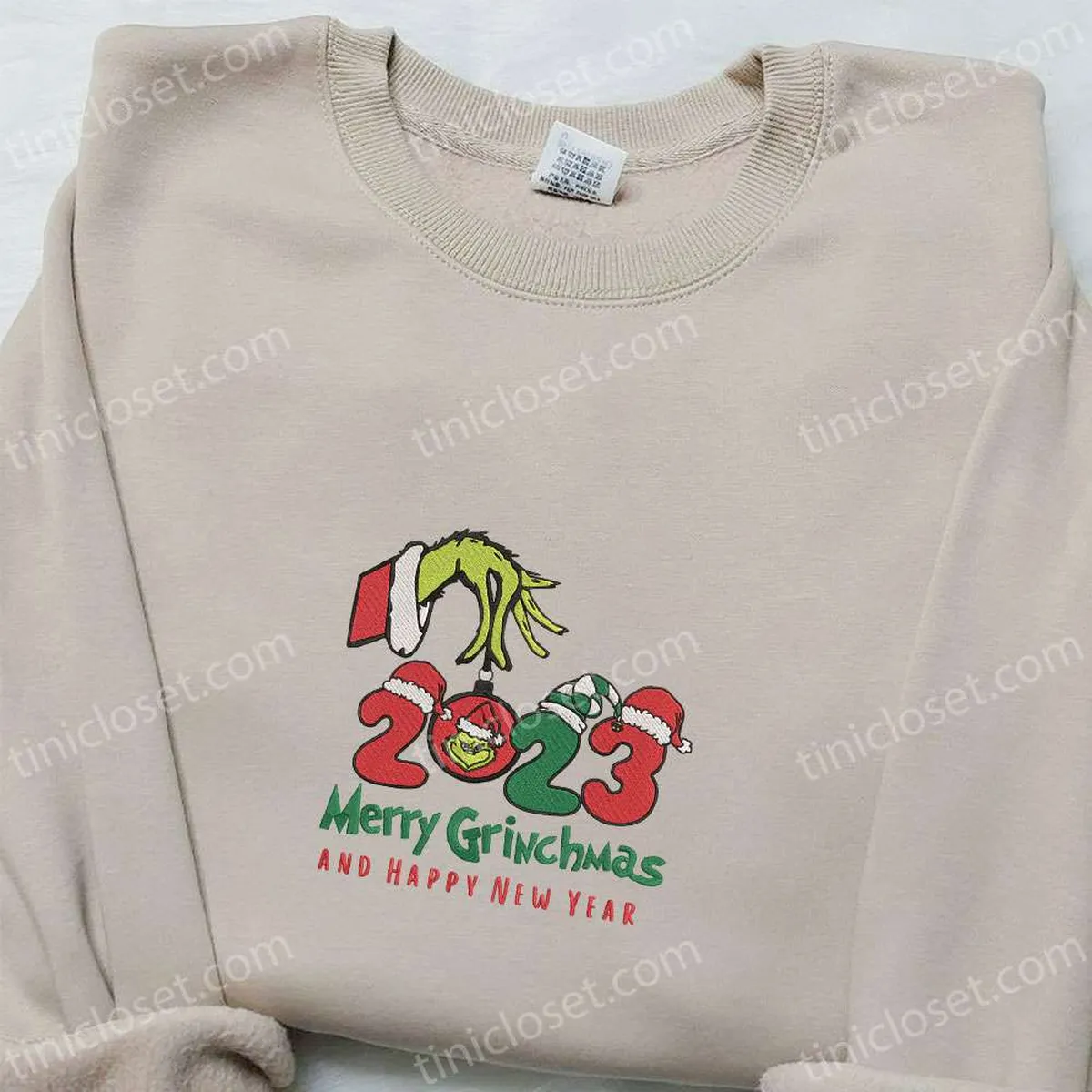 Nike Disney x Grinch Merry Christmas 2023 Embroidered Sweatshirt, Movie Fun Embroidered Shirt, Best Christmas Gift Ideas