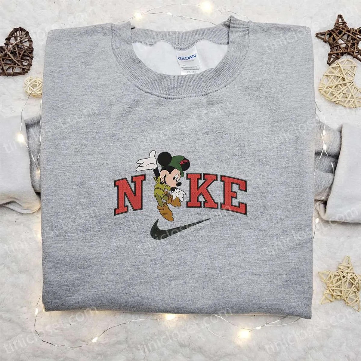 Nike Halloween x Mickey Mouse Pirate Embroidered Sweatshirt, Horror Movie Halloween Embroidered Shirt, Best Halloween Gift Ideas