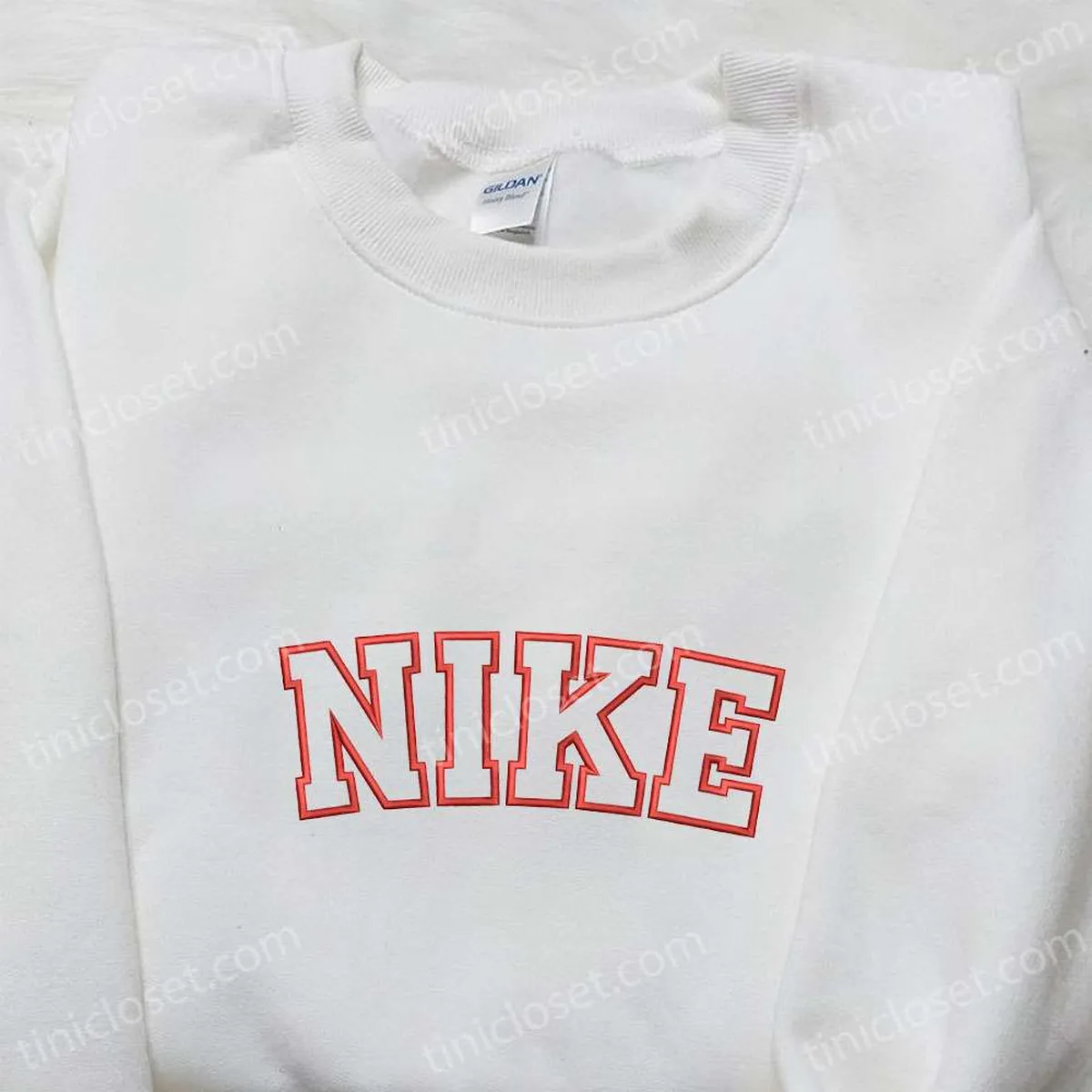 Nike Inspired Embroidered T-shirt, Custom Embroidered Sweatshirt, Best Birthday Gifts