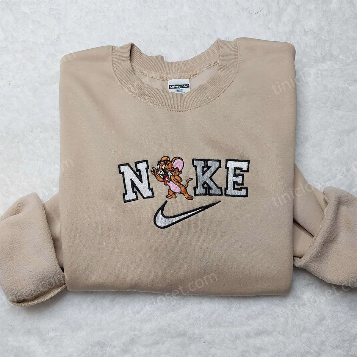 Nike Jerry Embroidered Sweatshirt, Custom Nike Embroidered Shirt, Cute Embroidered Sweatshirts