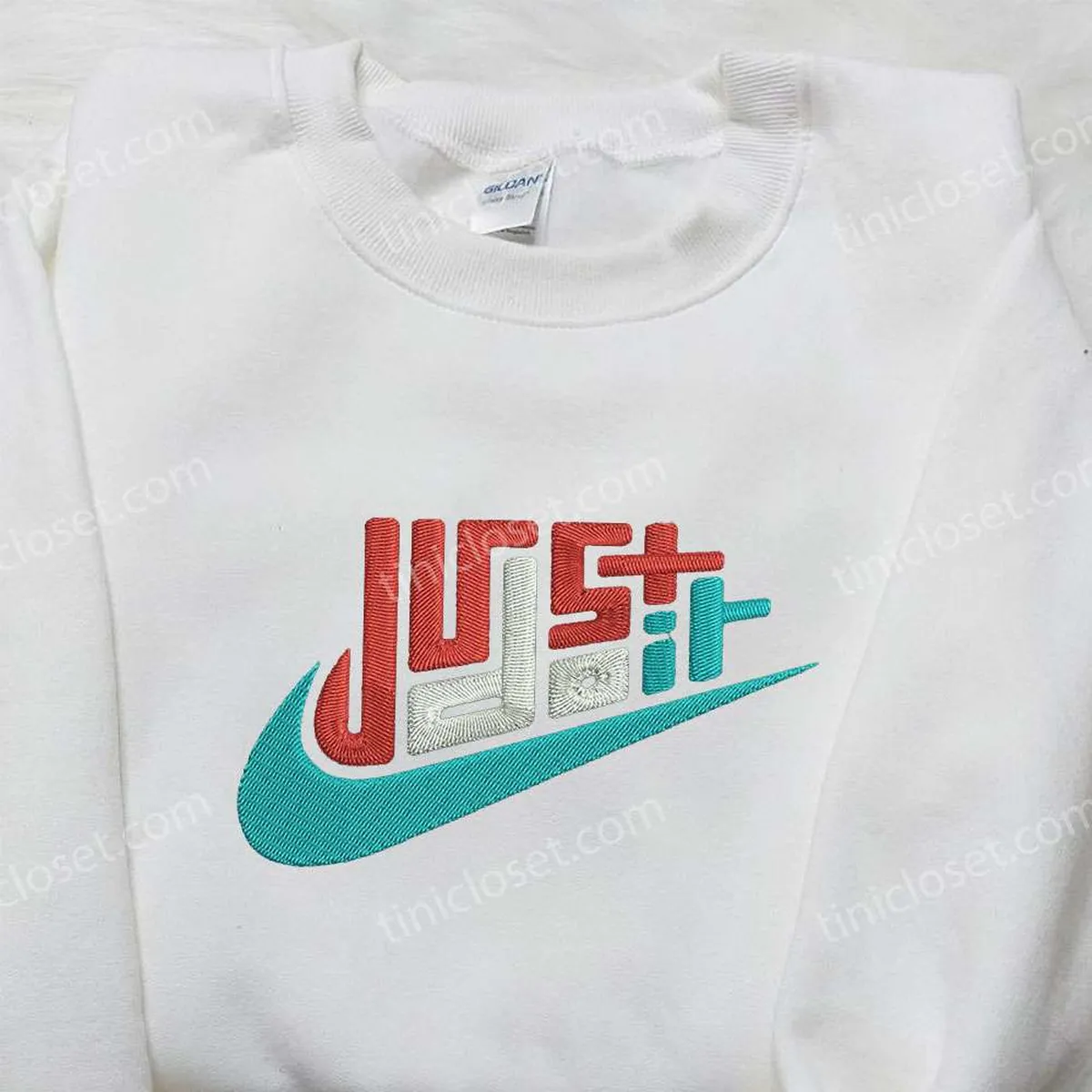 Nike Just Do It Embroidered Shirt, Nike Inspired Embroidered Shirt, Best Gifts for Family