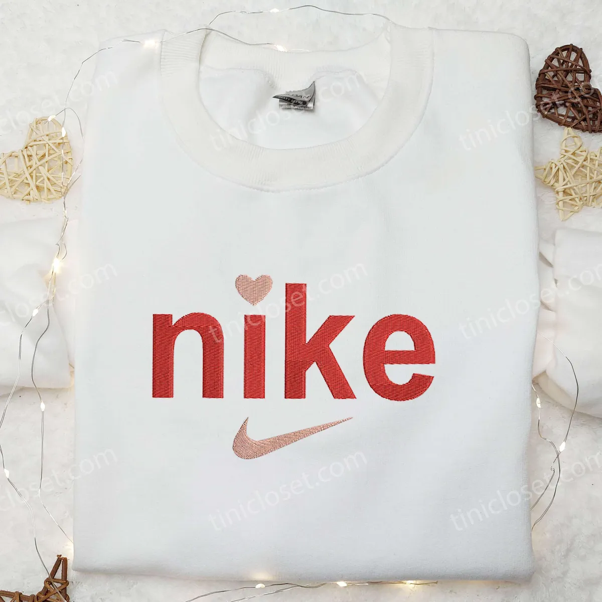 Nike Love Inspired Embroidered Shirt, Unique Embroidered Shirt