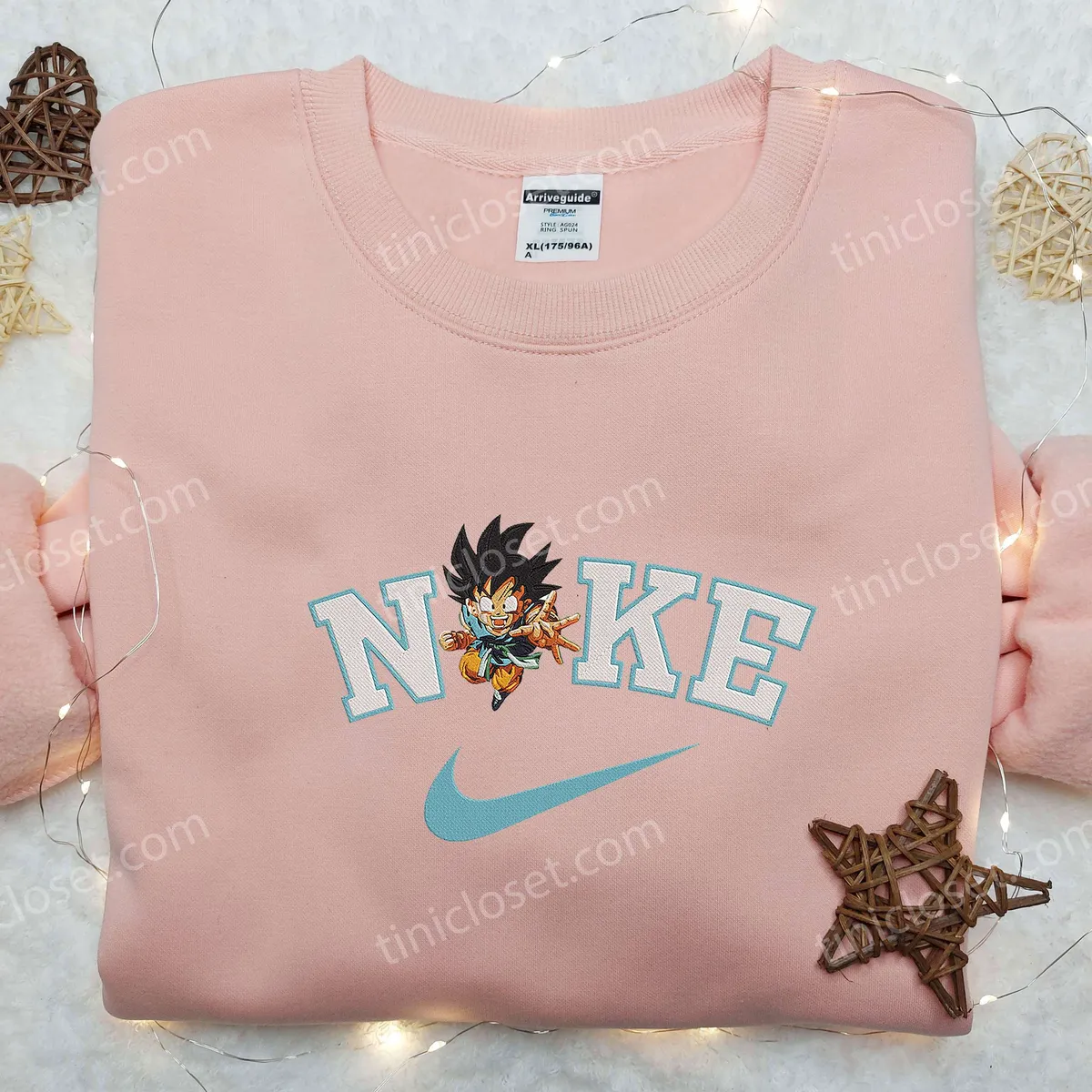 Nike Son Goku Embroidered Shirt, Dragon Ball Embroidered Sweatshirt, Anime Hoodie for Fan